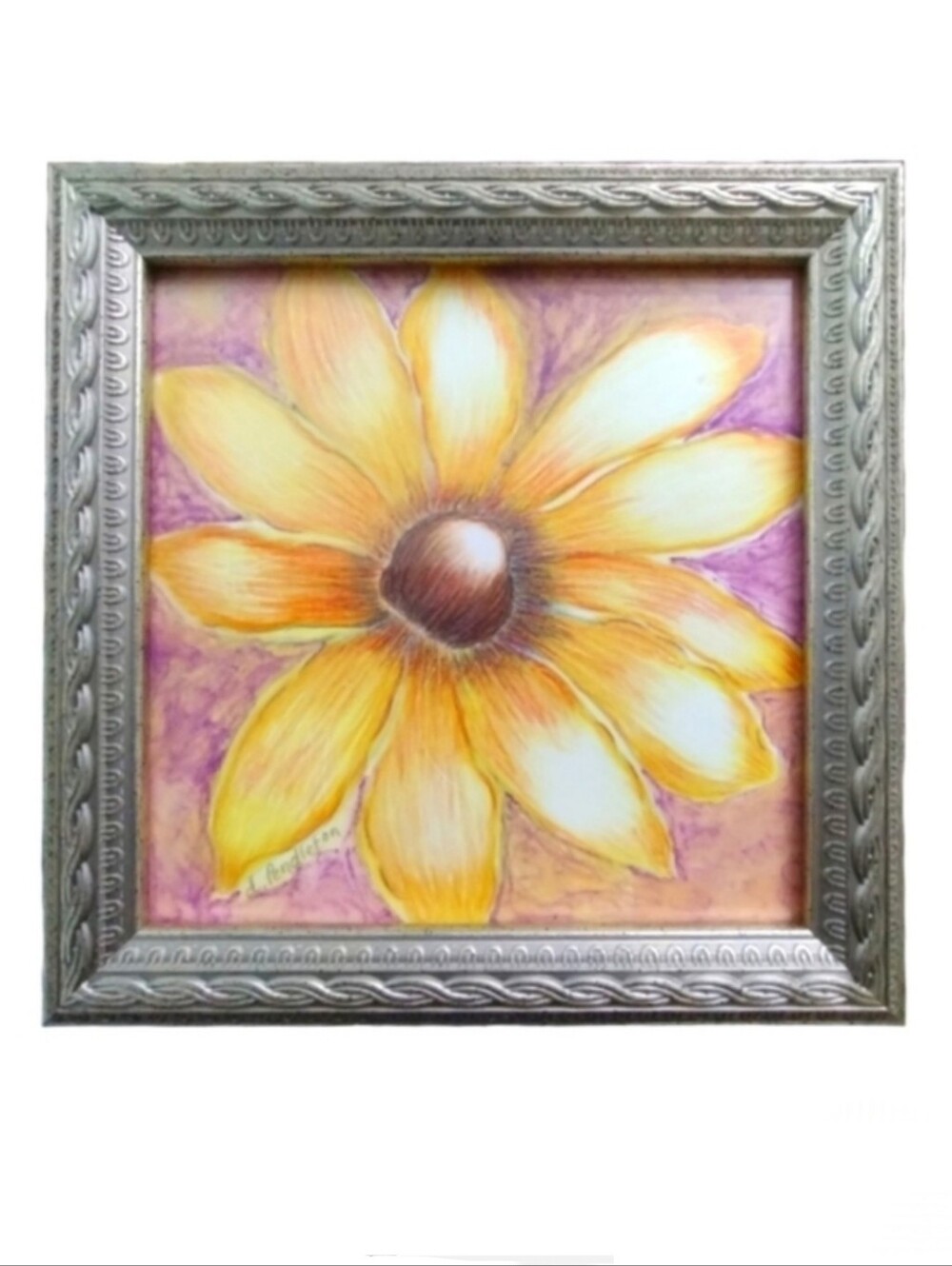 Original Mixed Media Black-Eyed Susan Painting | Signed Canadian Art